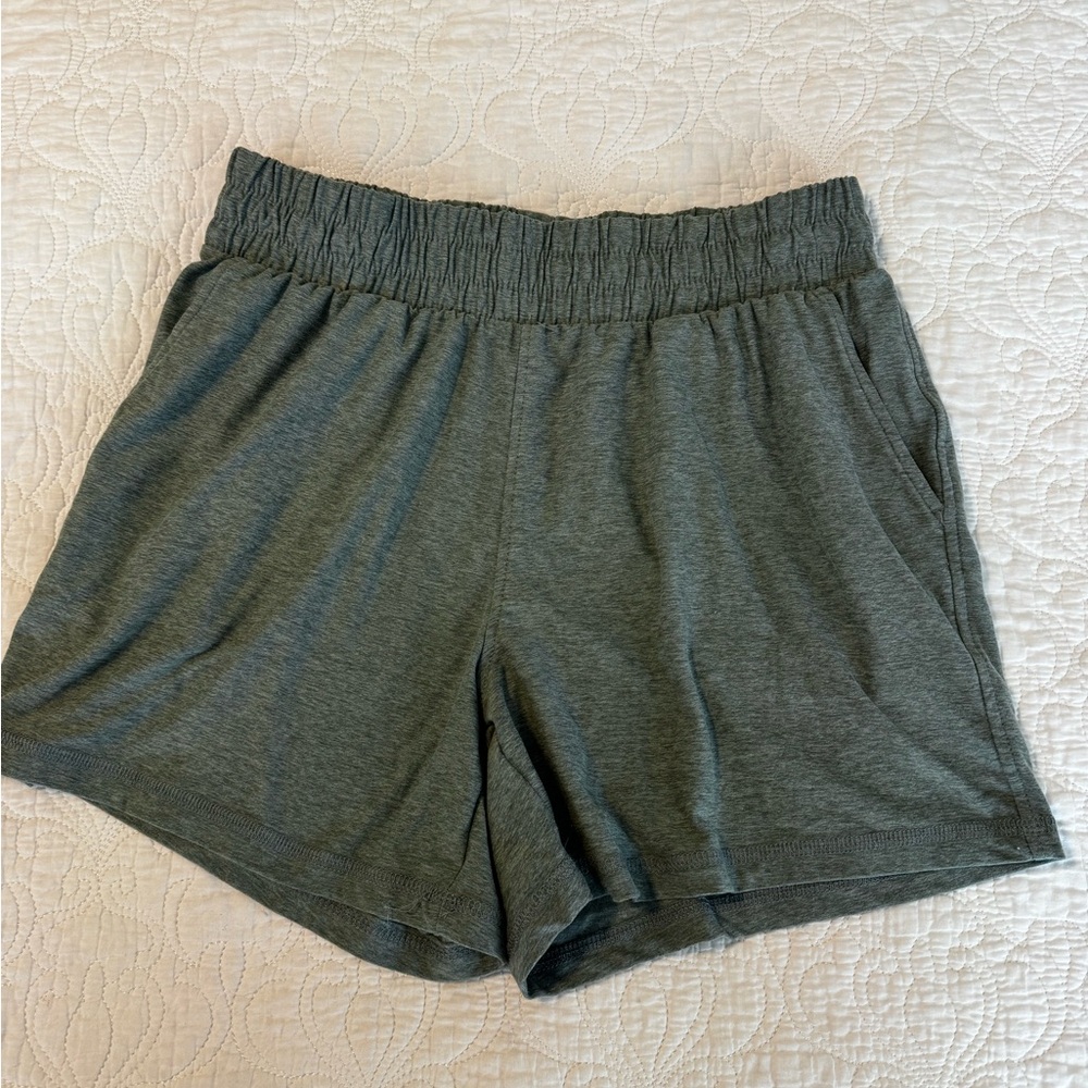 Women’s Olive Green Pull-On Lounge Shorts butter soft
